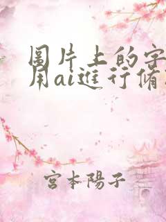 图片上的字怎么用ai进行修改