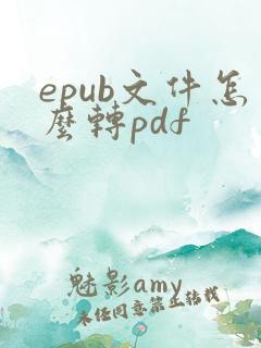 epub文件怎么转pdf