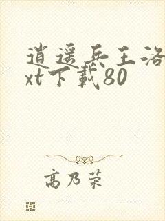 逍遥兵王洛天txt下载80