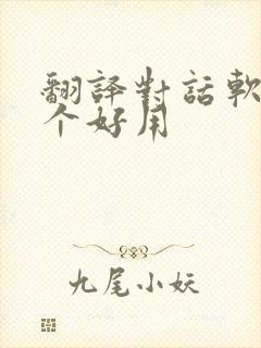 翻译对话软件哪个好用