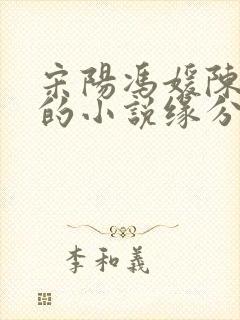 宋阳冯媛陈丽珍的小说缘分似梦