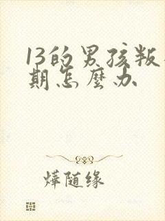 13的男孩叛逆期怎么办
