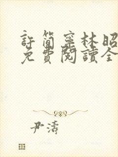 许简宁林昭小说免费阅读全文无弹窗