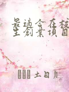 最适合在校大学生创业项目
