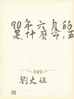 90年六月的马是什么命,五行属性