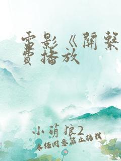 电影《关系》免费播放