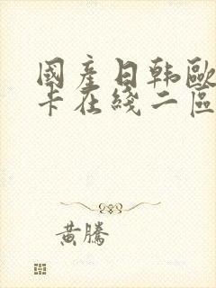 国产日韩欧美不卡在线二区