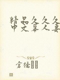 精品久久久久久中文幕人妻