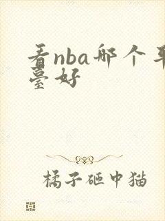 看nba哪个平台好