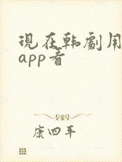 现在韩剧用什么app看