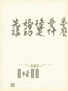 先婚后爱梦筱二讲的是什么