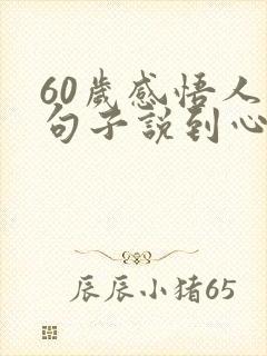 60岁感悟人生句子说到心坎