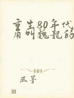 重生80年代主角叫魏龙的小说