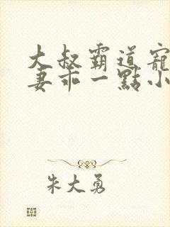 大叔霸道宠小甜妻乖一点小说