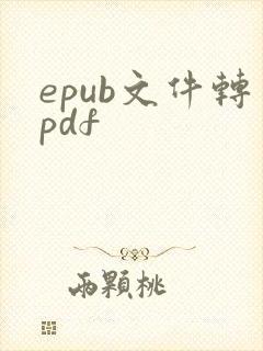 epub文件转pdf