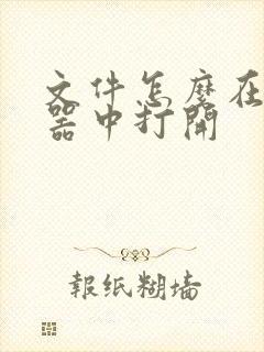 文件怎么在浏览器中打开