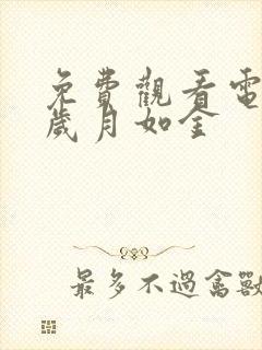 免费观看电视剧岁月如金