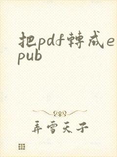 把pdf转成epub