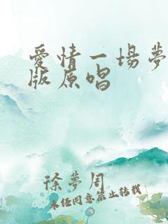 爱情一场梦dj版原唱