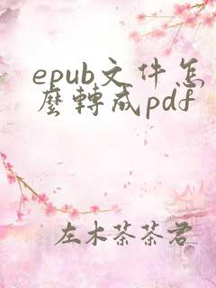 epub文件怎么转成pdf