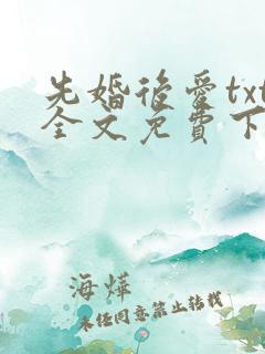 先婚后爱txt全文免费下载