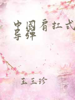 中国肩扛式防空导弹