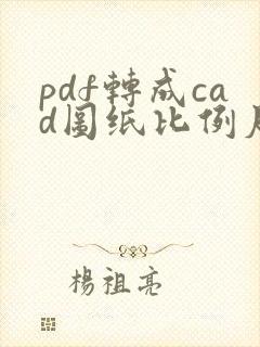 pdf转成cad图纸比例尺寸怎么调
