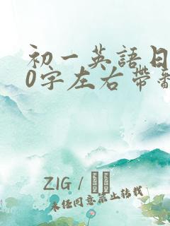 初一英语日记80字左右带翻译