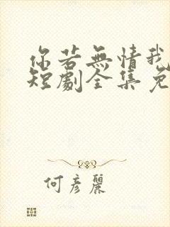 你若无情我便休短剧全集免费观看