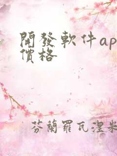 开发软件app价格