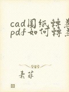 cad图纸转为pdf如何转为黑白色的