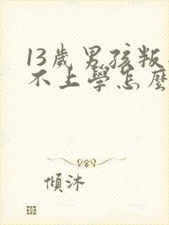 13岁男孩叛逆不上学怎么办