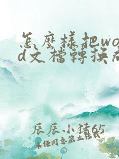 怎么样把word文档转换成pdf文档