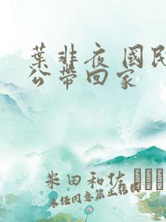 叶非夜 国民老公带回家