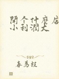开个什么店投资小利润大