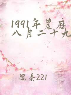 1991年农历八月二十九生的人命运