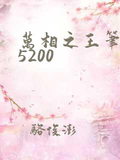 万相之王笔趣阁5200
