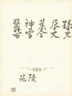 医神叶辰孙怡夏若雪全文免费阅读