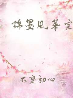 锦墨风华完整版