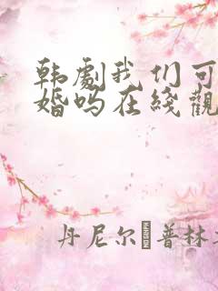 韩剧我们可以结婚吗在线观看