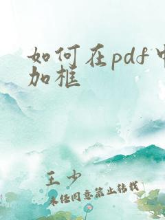 如何在pdf中加框