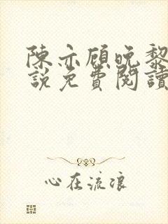 陈亦顾晚黎的小说免费阅读无弹窗