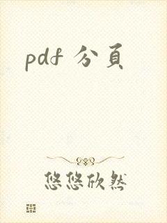 pdf 分页
