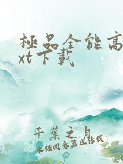 极品全能高手txt下载