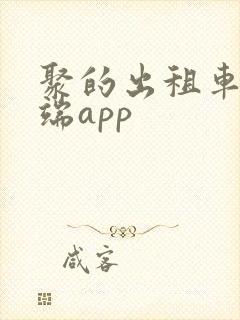聚的出租车车主端app