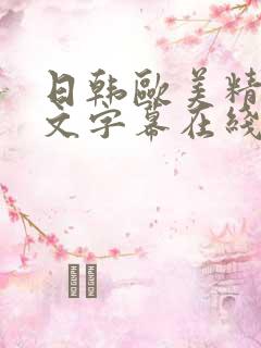 日韩欧美精品中文字幕在线观看完整版