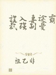 误入妻途霸道总裁强制爱