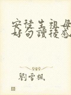 安徒生祖母好词好句读后感