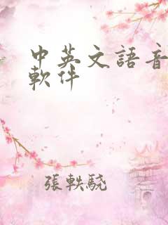 中英文语音翻译软件