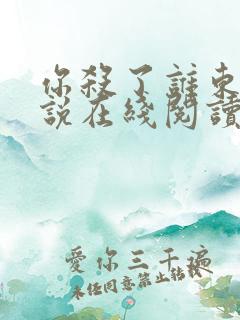 你杀了谁东野小说在线阅读